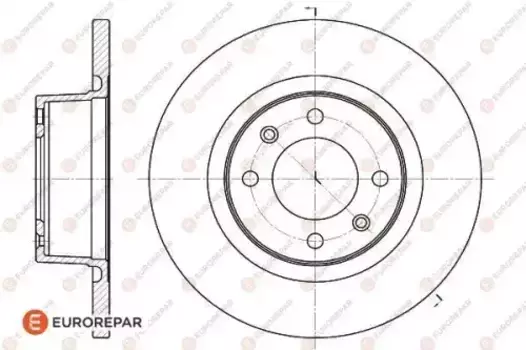 Тормозной диск EUROREPAR 16 188 616 80 полный задняя ось