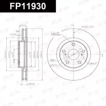 Тормозной диск FAP FP11930