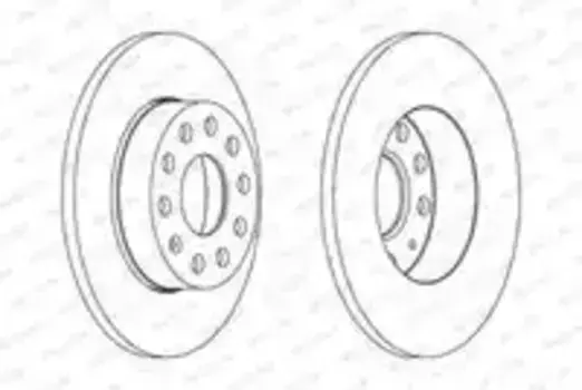 Тормозной диск FERODO DDF1276 полный задняя ось