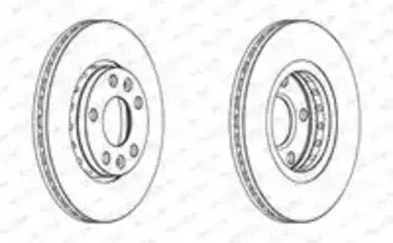 Тормозной диск FERODO DDF1728C вентилируемый передняя ось