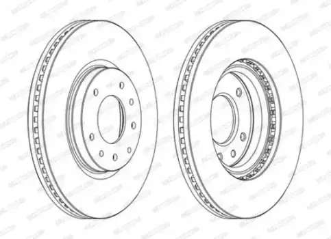 Тормозной диск FERODO DDF1768C вентилируемый передняя ось