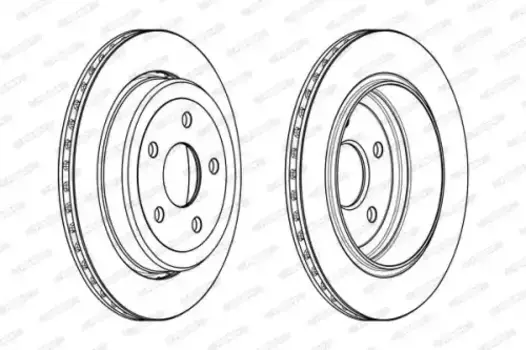 Тормозной диск FERODO DDF2095C вентилируемый задняя ось