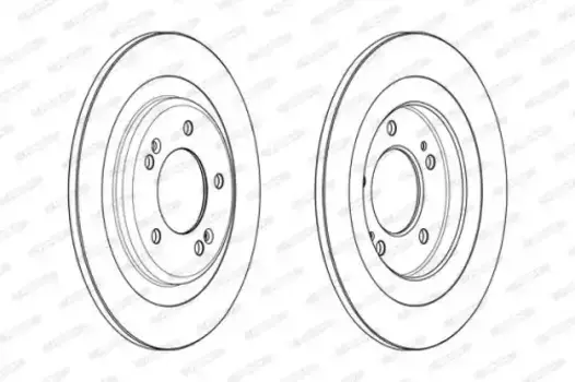 Тормозной диск FERODO DDF2200C полный задняя ось