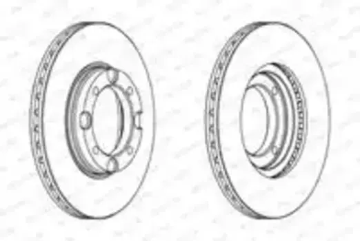 Тормозной диск FERODO DDF389 вентилируемый передняя ось