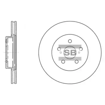 Тормозной диск HI-Q SD4001 вентилируемый передняя ось