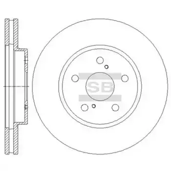 Тормозной диск HI-Q SD4064 вентилируемый передняя ось