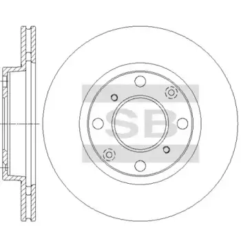Тормозной диск HI-Q SD4131 вентилируемый передняя ось