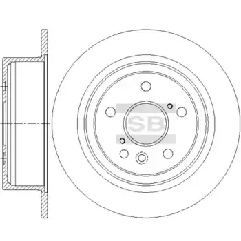 Тормозной диск HI-Q SD4647 полный задняя ось