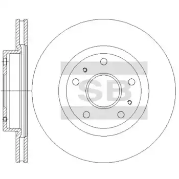 Тормозной диск HI-Q SD4815 вентилируемый передняя ось