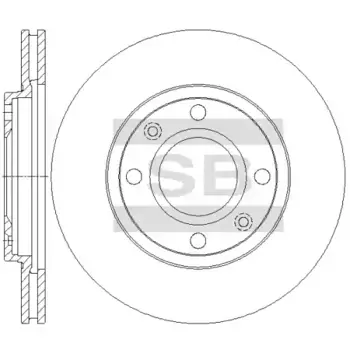 Тормозной диск HI-Q SD5010 вентилируемый передняя ось