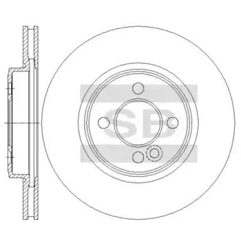 Тормозной диск HI-Q SD5211 вентилируемый передняя ось