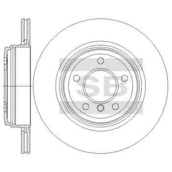 Тормозной диск HI-Q SD5219 вентилируемый задняя ось
