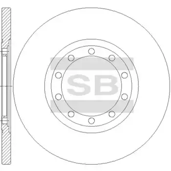 Тормозной диск HI-Q SD5345 полный задняя ось