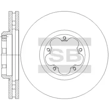 Тормозной диск HI-Q SD5353 вентилируемый передняя ось