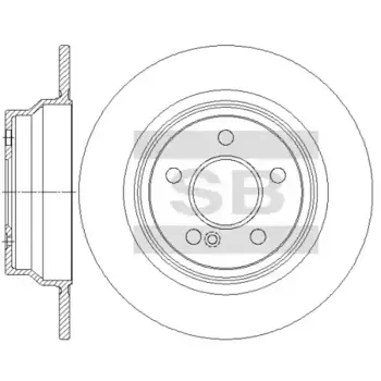 Тормозной диск HI-Q SD5424 полный задняя ось