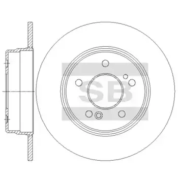 Тормозной диск HI-Q SD5529 полный задняя ось