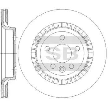 Тормозной диск HI-Q SD6107 вентилируемый задняя ось