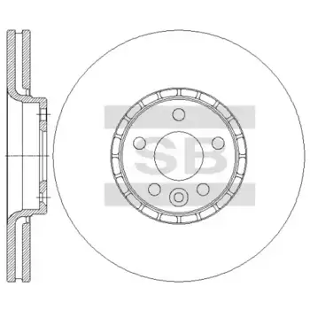 Тормозной диск HI-Q SD6108 вентилируемый передняя ось