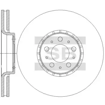 Тормозной диск HI-Q SD6109 вентилируемый передняя ось