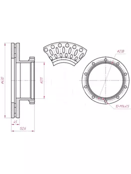 Тормозной диск MARSHALL M2000029