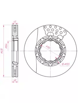 Тормозной диск MARSHALL M2000081