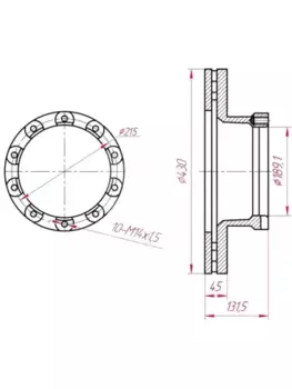 Тормозной диск MARSHALL M2000233