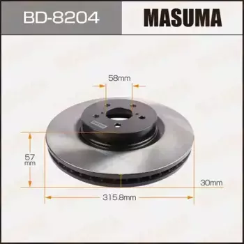 Тормозной диск MASUMA BD-8204