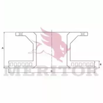 Тормозной диск MERITOR MBR5012