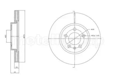 Тормозной диск METELLI 231842C