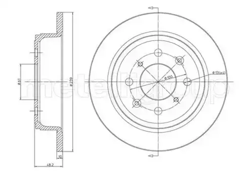 Тормозной диск METELLI 23-0267 полный задняя ось