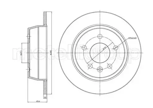 Тормозной диск METELLI 23-0417 полный передняя ось