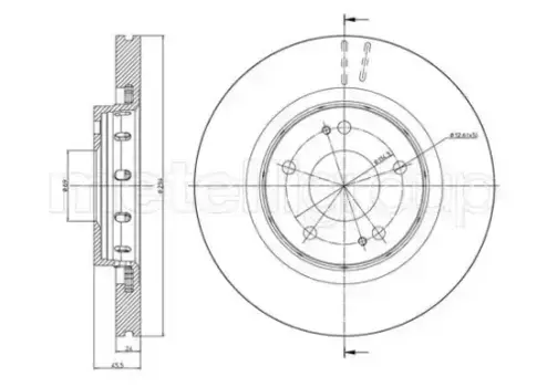 Тормозной диск METELLI 23-0939C вентилируемый передняя ось