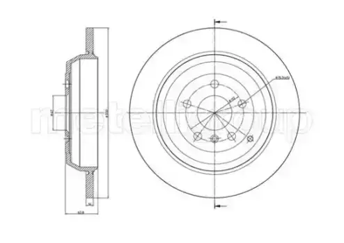 Тормозной диск METELLI 23-1011C полный задняя ось
