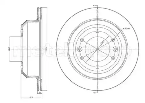 Тормозной диск METELLI 23-1556 вентилируемый задняя ось