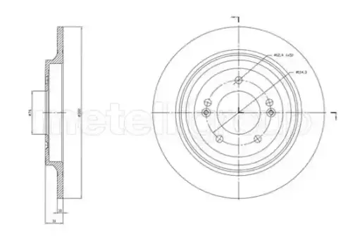 Тормозной диск METELLI 23-1819C