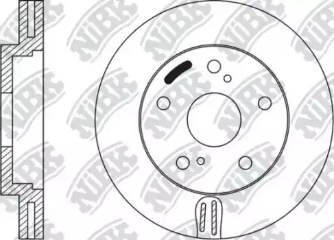 Тормозной диск NIBK RN1009 вентилируемый передняя ось