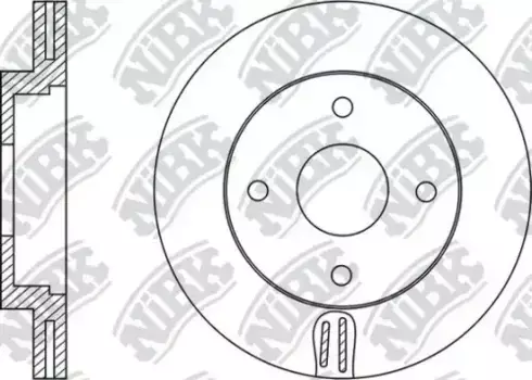 Тормозной диск NIBK RN11002 вентилируемый передняя ось