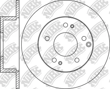 Тормозной диск NIBK RN1176 полный задняя ось