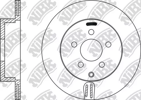 Тормозной диск NIBK RN1185 вентилируемый задняя ось