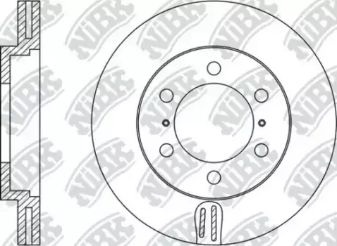 Тормозной диск NIBK RN1188 вентилируемый передняя ось