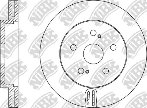 Тормозной диск NIBK RN1210 вентилируемый передняя ось