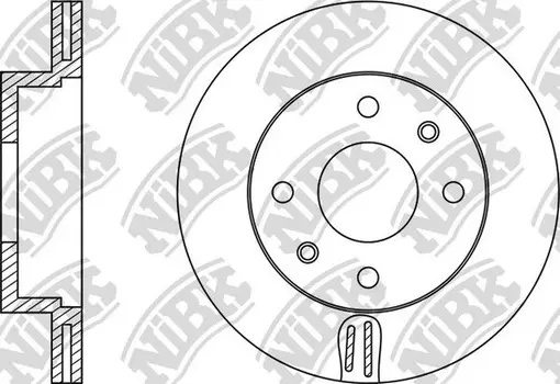 Тормозной диск NIBK RN1221 вентилируемый передняя ось