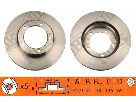 Тормозной диск NIBK RN1224