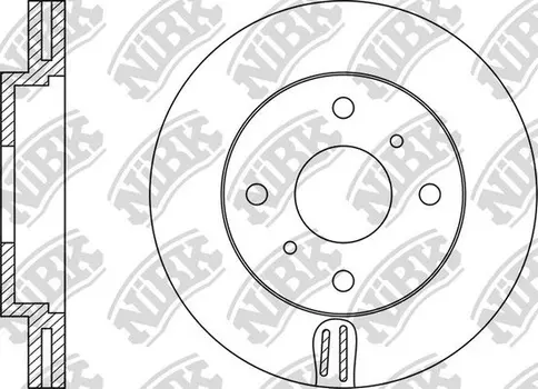 Тормозной диск NIBK RN1237 вентилируемый передняя ось