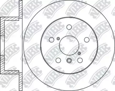 Тормозной диск NIBK RN1255 полный задняя ось