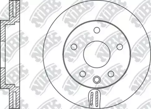 Тормозной диск NIBK RN1316 вентилируемый передняя ось