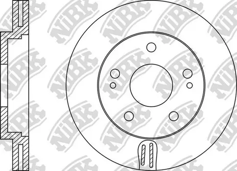Тормозной диск NIBK RN1365 вентилируемый передняя ось