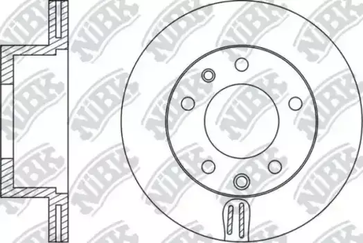 Тормозной диск NIBK RN1388 вентилируемый передняя ось