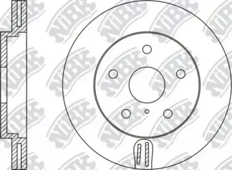 Тормозной диск NIBK RN1423 вентилируемый передняя ось