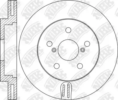 Тормозной диск NIBK RN1471 вентилируемый передняя ось
